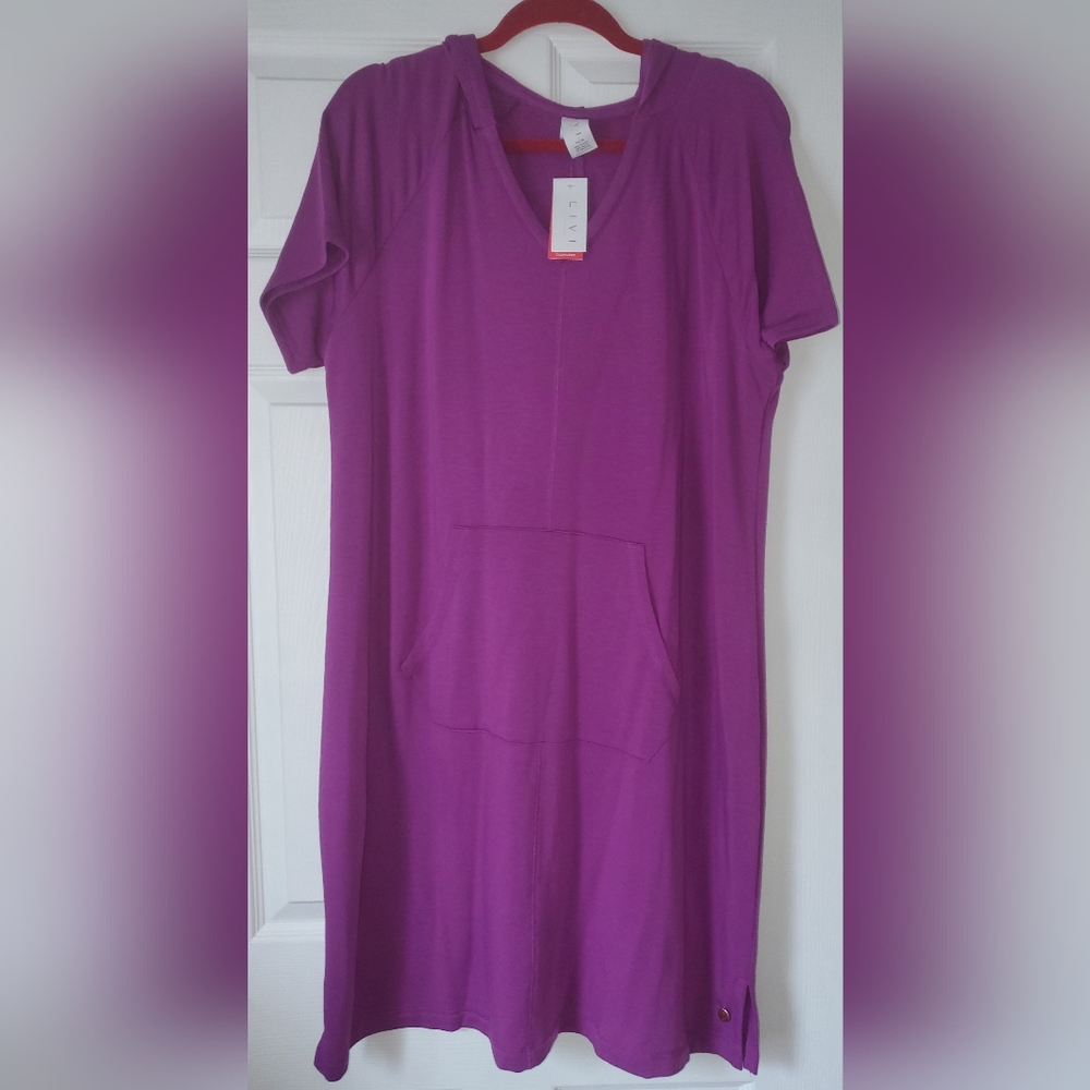 Lane Bryant Livi blurple comfy dress NWT.